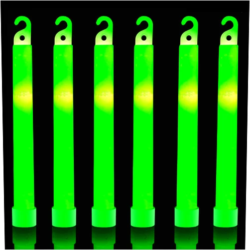 HSGUS 32 Ultra Bright 6 Inch Large Green Halloween Glowsticks - Chem Lights Sticks with 12 Hour Duration - Camping Glowsticks, Emergency Glow Stick For Storms Blackouts - Glowsticks for Parties Activities