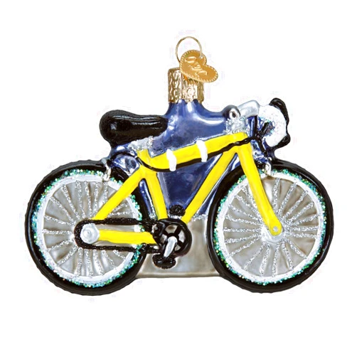 Old World Christmas Glass Blown Ornament Road Bike (46067) , White