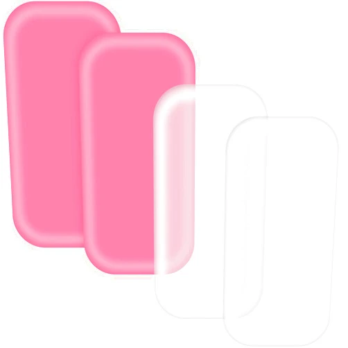 Rolybag 4 Pieces Silicone Lash Pad Rectangle Silicone Eyelash Extension Pad Loose False Lashes Holder Lash Grafting Gasket Pallet Reusable Silicone Pad Eyelash for Women and Lash Extension Supplies Tools