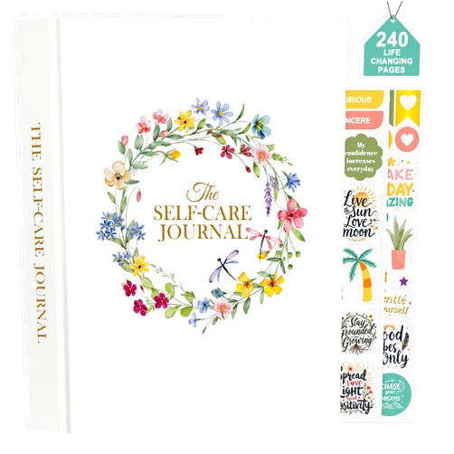 Lanpn Self Care Journal for Women, Self Love Guided Journals with Prompts, Daily Reflection Wellness & Gratitude Planner, 5 Minute Mental Health Notebook, Mood Mindfulness Log, 240 Pages