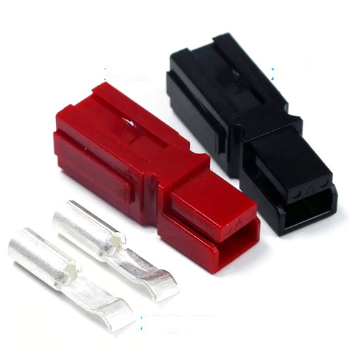 ANDERSON 30 Amp Anderson Powerpole Connectors, PP15 to 45, Red and Black Housing, w/12-16 AWG Heavy Duty Contact 30A, 600V (Pack of 12 Set)