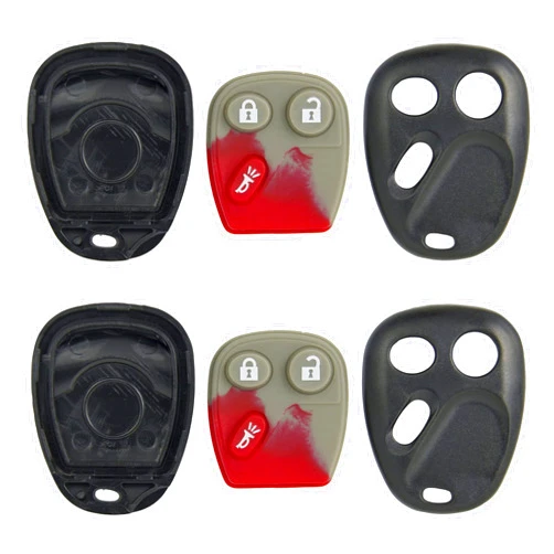 Keyless2Go Replacement for New Shell Case and Button Pad for Remote Key Fob with FCC LHJ011 - Shell ONLY (2 Pack)