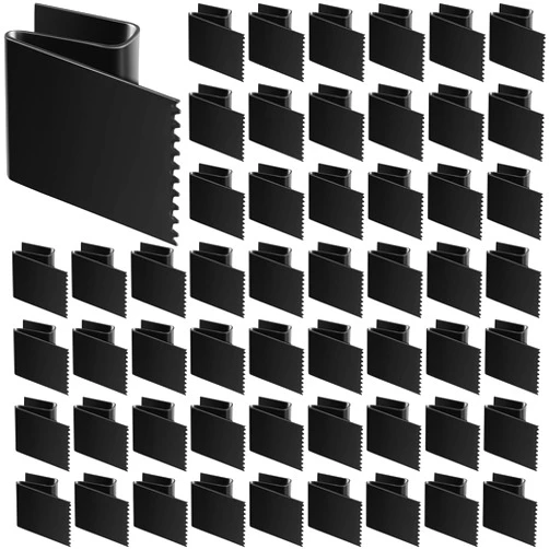 Dunzy 40 Pack Hurricane Window Clips Fit 1/2 Inch Thick Plywood Carbon Steel Hurricane Clips Reusable Storm Window Clips Hurricane Shutter Hardware for Hurricane Window Protection Panels, Black