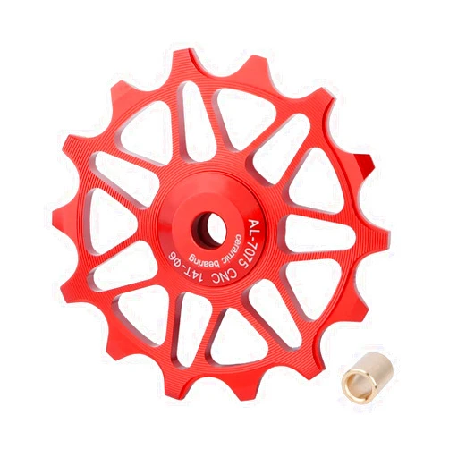 MiOYOOW Rear Derailleur Pulley, 12T/14T Ceramic Jockey Wheel Narrow Wide Teeth Bike Guide Roller Wheel for Road Bike Mountain Bike MTB BMX