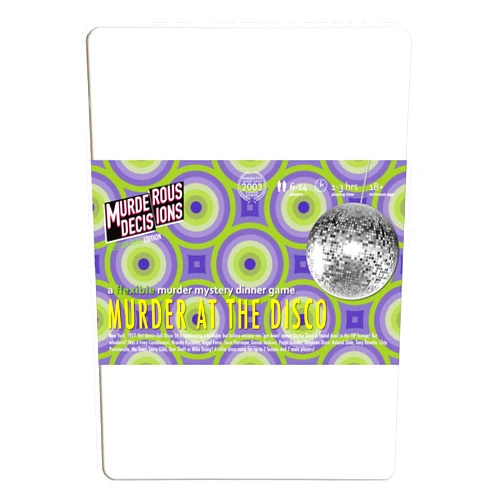 Murderous Decisions Murder at The Disco 6-14 Player Murder Mystery Dinner Party Game