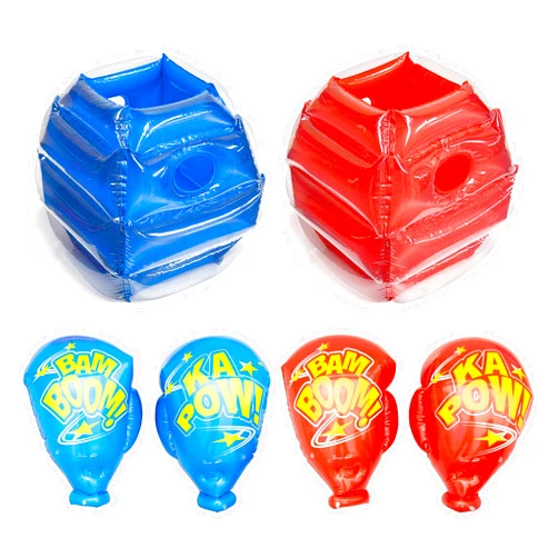Banzai Battle Bop Combo Pack Outdoor Backyard Inflatable Toy Boxing Gloves and Bump and Bounce Body Bumpers for Ages 4 and Up, Multicolor