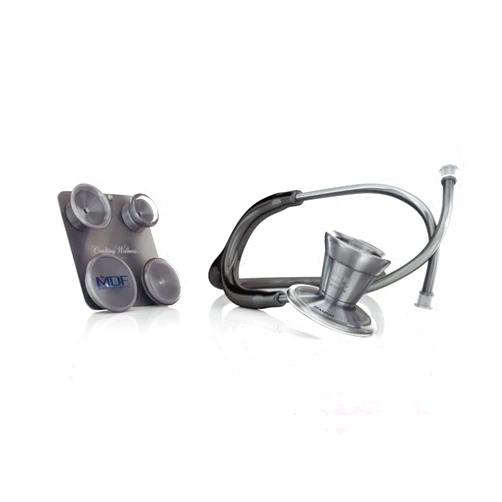 MDF Instruments Metalika ProCardial Cardiology Stethoscope +MDF Pediatric and Neonatal Attachments with Clip