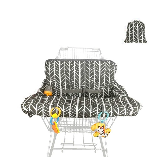 ICOPUCA Shopping cart Cover for Baby, high Chair Cover with Detachable Storage Bag, Black