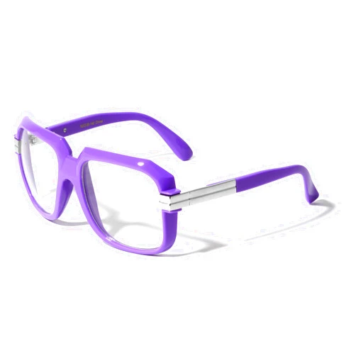Dweebzilla Gazelle Emcee Oversized Square Sunglasses Neon Frames w/Clear Lense