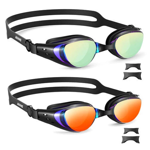 Aegend Swim Goggles 2 Pack Swimming Goggles for Men Women Adult Youth No Leaking