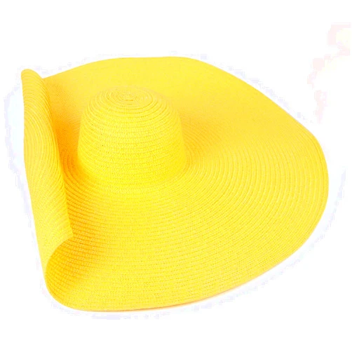 Alljoin Oversized Beach Straw Hat,Foldable Roll up Floppy Big Beach hat Wide Brim Straw Hat Oversized Eaves Sun Hat for Women