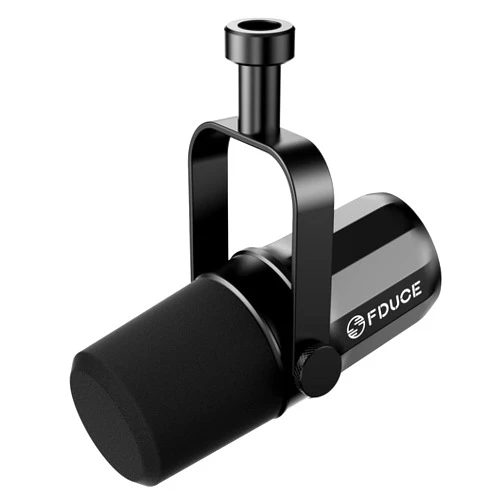 FDUCE SL40X XLR Dynamic Microphone for Vocal Recording, Podcasting, Gaming, Live Streaming&Broadcasting, All Metal Cardioid Mic, Voice-Isolating Technology -Black