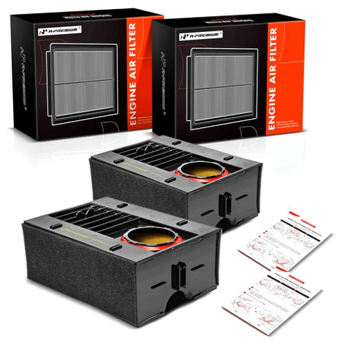 A-Premium 2-PC Engine Air Filter Compatible with Porsche Macan 2015-2024, Panamera 2017-2019, 2.0L 2.9L 3.0L 3.6L 4.0L, Replace# 95B129620, 95B129620A