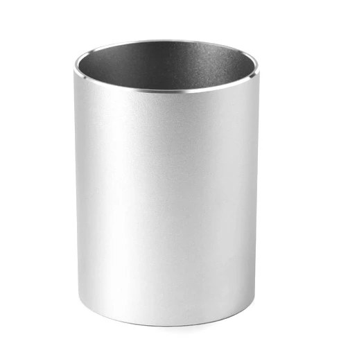 Boershun Pen Holder Pencil Holder for Desk, Metal Desk Pen Cup Holder Makeup Brush Holder, Desktop Pen Organizer and Pencil Cup for Office Desk Accessories, Silver 3.15 x 4.0 In