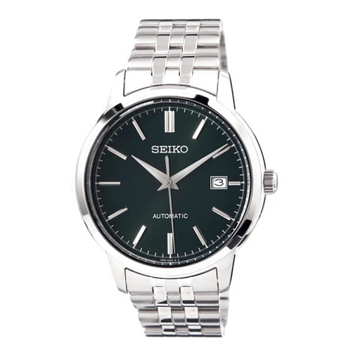 Seiko Men Analog Automatic Watch with Stainless Steel Strap SRPH89K1, Green, Bracelet