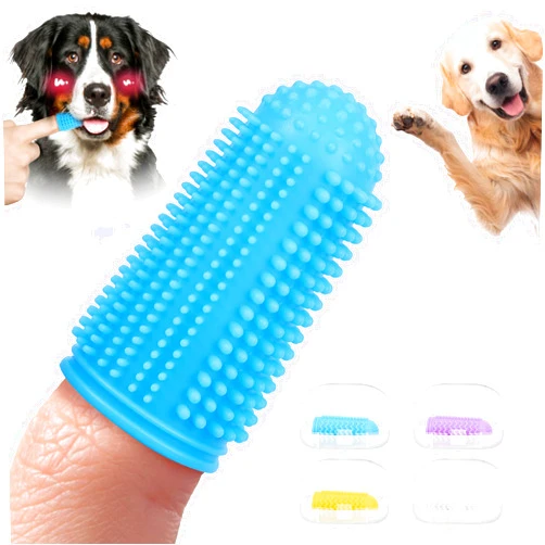 Babove Dog Toothbrush,4-Pack Dog Tooth Brushing Kit,pet Toothbrush, Dog Finger Toothbrush for Dogs,Dog Teeth Cleaning,Combine with Dog Toothpaste for More Thorough Cleaning