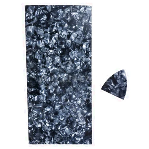 Generic Acoustic Guitar Veneer Plate&Triangle Truss Rod Cover Gray Pearl