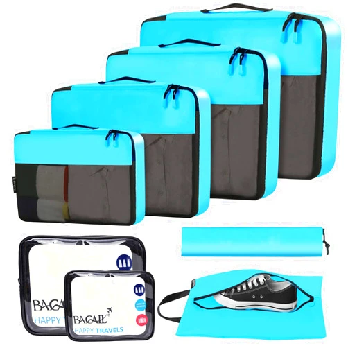 BAGAIL 8 Set/9 Set Packing Cubes Luggage Packing Organizer for Travel, Suitcase Packing Bags for Travel Accessories