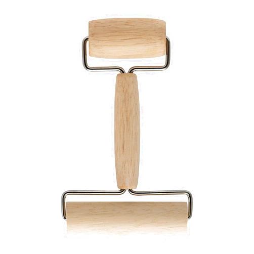 Mrs. Anderson's Baking Mrs. Anderson’s Baking Double Dough Roller, Includes 4.125 and 2.375-Inch Wide Cylinders, Rubberwood