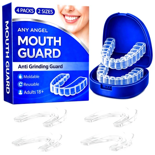 Any Angel Anti Grinding Mouth Guard, Mouth Guard for Grinding Teeth at Night, Night Guard for Sleep for Adults, Reusable EVA Material with Case