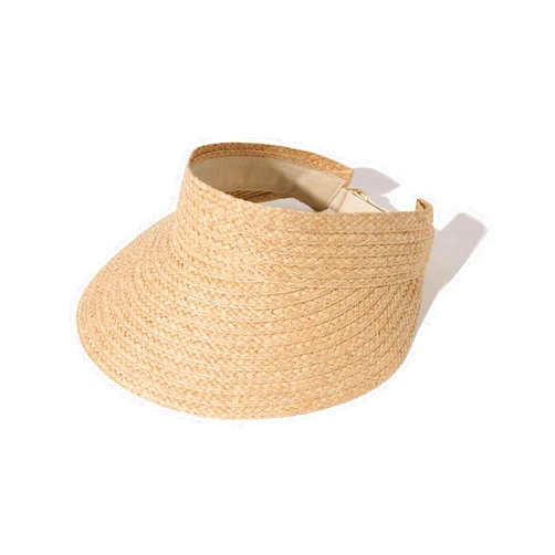 FURTALK Sun Visor Hats for Women Wide Brim Straw Visors Womens Foldable Beach Visors Summer Packable Ponytail Beach Hat