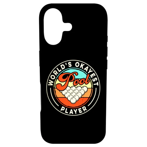 8 Ball Pool Gifts Billiards Accessories & Stuff Worlds Okayest Pool Player Case for iPhone 17