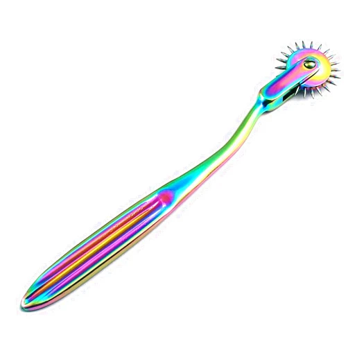 Fun Guru Wartenberg Neuro Pinwheel Stainless Steel 1 Head Diagnostic Instrument Pin Wheel - Multi Color Rainbow