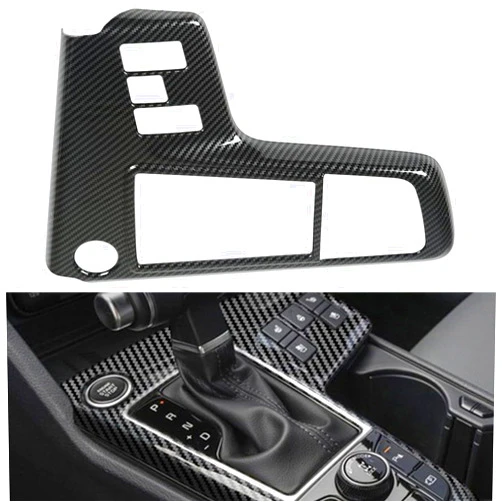 Telimocy Fit for 2023 2024 Kia Sportage Gear Shift Panel Cover,Car Interior Center Console Gear Shift Panel Cover Decoration Trim,Carbon Fiber (Fuel Versions Only)