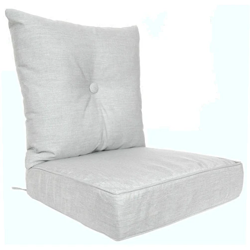 RULU Patio Cushion Outdoor/Indoor Sunbrella, Seat 22x22x6 inch + Back 23x23x7 inch, 2 Piece Set, Canvas Granite