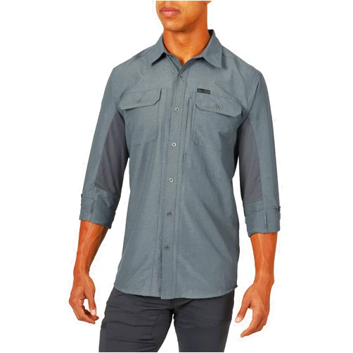 ATG by Wrangler Men's Long Sleeve Mixed Material Shirt
