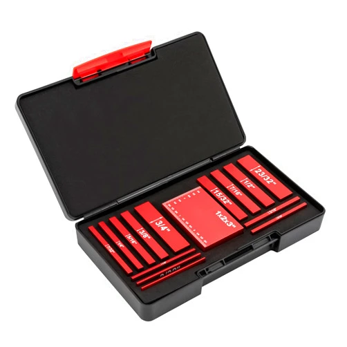 WoShewNu Setup Blocks Height Gauge Set 15pcs Precision Aluminum Setup Bars for Router and Table Saw Accessories Woodworking Set Up Bars Include Laser Engraved Size Markings (Each Block has Different Thickness)