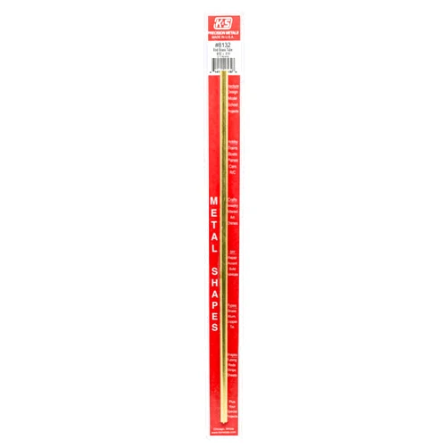 K&S K & S PRECISION METALS 8132 9/32 x 12 Round Brass Tube