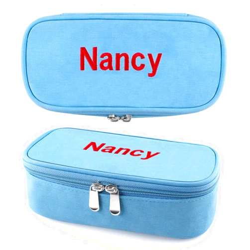 WANTIG Custom Pencil Case With Name,Large Capacity Storage Pen Pouch,Personalized Portable Pencil Bag With Zipper,Office School Pen Pouch Organizer School Supplies For Teen Students