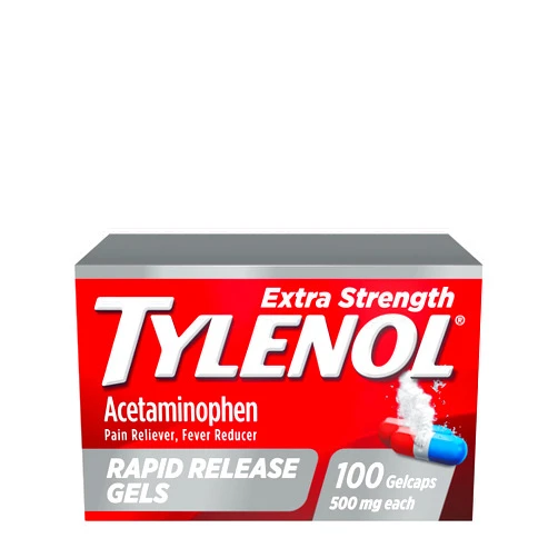 Tylenol Extra Strength Acetaminophen Rapid Release Gels, Pain Reliever & Fever Reducer, 100 ct
