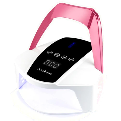 Ayshone Rechargeable UV LED Nail Lamp,96W Cordless UV Light for Nail Dryer with 48 Lamp Beads,Auto Infrared Sensor and 4 Timers Nail Tools for Nail Polish (White)