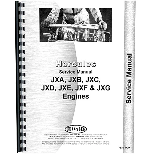 Jensales Service (Repair) Manual Compatible with Hercules Engines JXF Engine