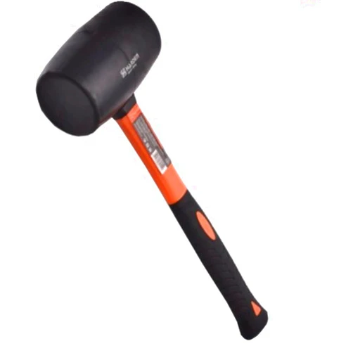 Edward Tools Rubber Mallet Hammer 8 oz - Durable Eco-friendly Rubber Hammer Head for Camping, Flooring, Tent Stakes, Woodworking, Soft Blow Tasks without Damage - Ergonomic Grip - Small Mallet