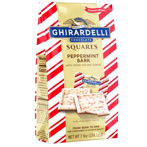 GHIRARDELLI Peppermint Bark Chocolate Squares, 7.9 OZ Bag