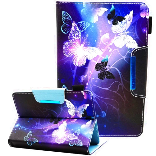 Nannxiebky Universal 10 10.1 Inch Android Tablet Case, Multi-Angle Viewing Stand PU Leather Wallet Tablet Case for 9 10 10.1 Inch and More 9.0