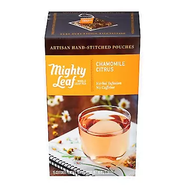 Mighty Leaf Tea, Chamomile Citrus - Herbal Whole Leaf Tea - 15 Tea Bags, Caffeine Free (1 Box of 15 Tea Bags)