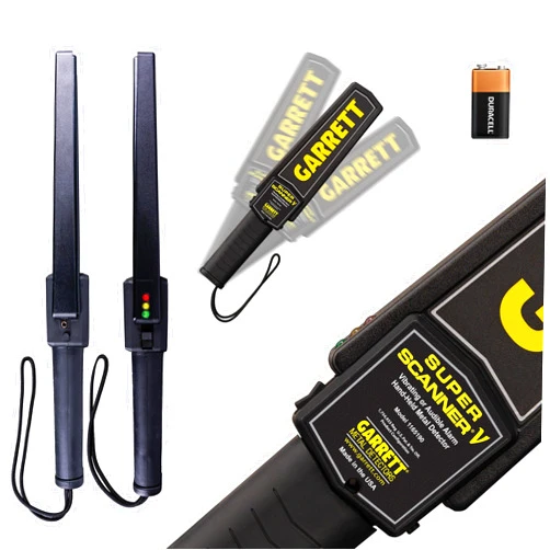Garrett Metal Detectors Garrett Super Scanner V Metal Detector for Adults Professional, Made in The USA, Security Wand, Scans All Metals