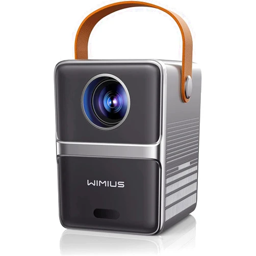 WiMiUS [Electric Focus] Mini Projector with 5GWiFi and Bluetooth, WIMIUS 1080P Outdoor Projector, Portable Movie Projector, 300