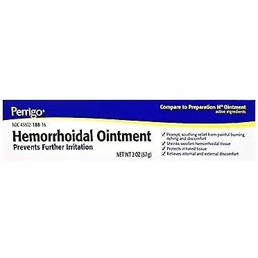 PERRIGO PHARMACEUTICALS Company Hemorrhoidal Pain Relief Ointment Generic For Preparation H 2 oz (57g) Per Tube Pack of 3 Tubes Total 6 oz by PERRIGO PHARMACEUTICALS