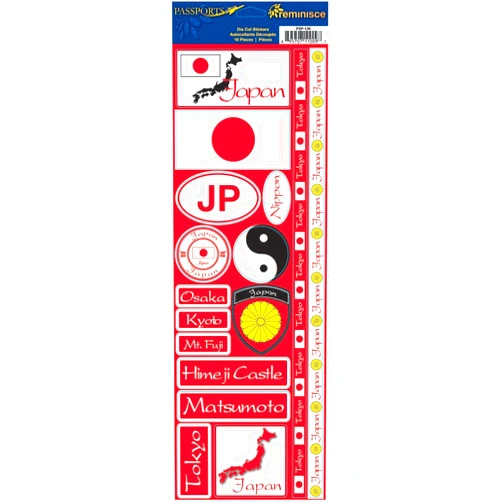 Reminisce Passports Combo Sticker, Japan