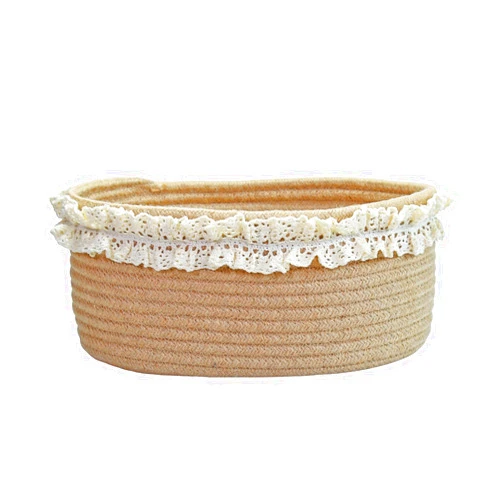 Yimi's Dream Baskets for Gifts Empty, Small Brown Storage Basket for Shelves, Decorative Jute Woven Basket for Nursery, Baby Shower, Christmas, Families (Oval, 12