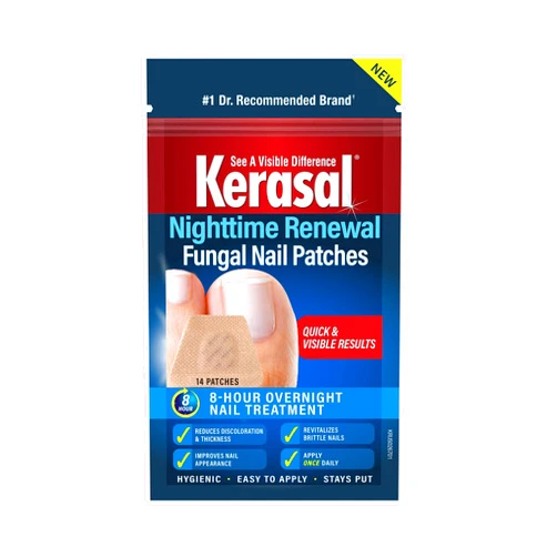 Kerasal Fungal Nail Renewal Nighttime Nail Patches, Restores Appearance of Discolored or Damaged Nails, 14 Count