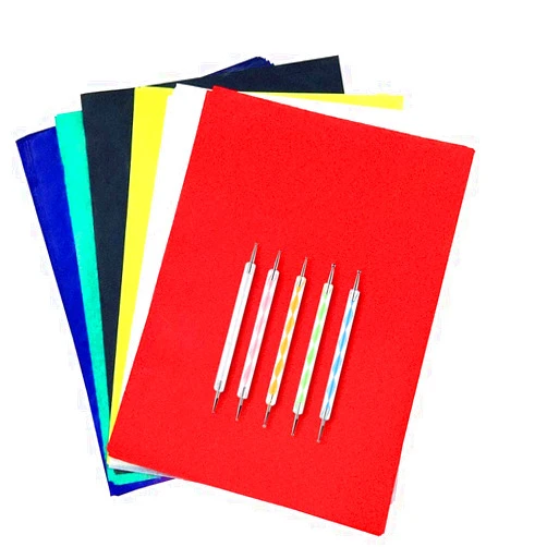 Huwujiu 120pcs A4 Transfer Paper with 5pcs Embossing Stylus,Tracing Paper Copy Paper Carbon Water-Soluble Transfer Paper for Transfer Pattern on Fabric,Wood,Cross Stitch Cloth,Paper, Hand Painting
