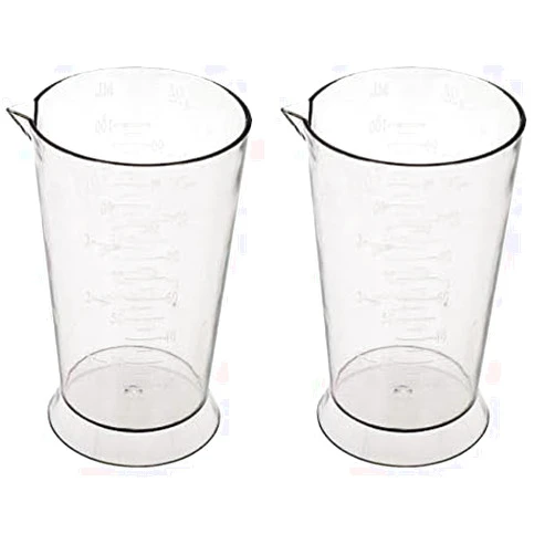 Colortrak Beaker, Easy To Read Color Beaker, Measurement Markings in Ounces and Milliliters, 4 ounce Capacity, Ideal For All Stylists, Easy To Clean, 3.7 inches high (Pack of 2)