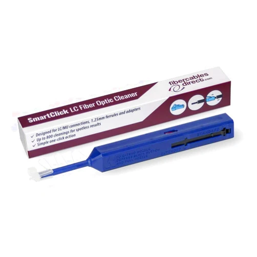 FCD - LC Fiber Contact Cleaner | Smart Click LC/MU Fiber Optic Cable Cleaning Pen for 1.25mm Ferrule Connectors | 800+ Dynamic Microfiber Sweep/Rotate Motion - Usage Server