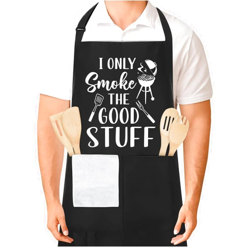 XLSXEXCL Funny Aprons for Men, 39’’ x 39'' Plus Size Aprons, Adjustable Men Personalized Custom Cooking Aprons Gifts for Dad